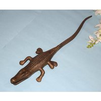 Eleganter Reptil Messing Briefbeschwerer | Antik Vintage Stil Nil Krokodil Halloween Thema Statue von LittletalesCreations