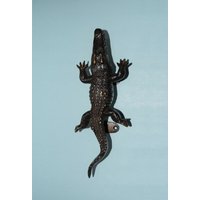 Krokodil-Form Türzieher | Messing Türgriff Wildtier Figur von LittletalesCreations