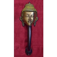 Meditierender Lord Tor Türgriff | Messing Buddha Mönch Gesicht von LittletalesCreations