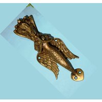 Mermaid Form Türgriff | 9'' Zoll Betende Schlangendame Messing Deko Türzieher Zubehör von LittletalesCreations