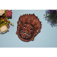 Messing Hängender Teufel Gesicht Wandkunst | Gruselige Kopfform Kreative Wandbehang Deko von LittletalesCreations