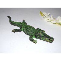 Messing Krokodil Statue | Handgeschnitzte Skulptur Home Dekorativer Papiergewicht von LittletalesCreations