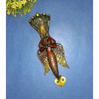 Messing Naag Kanya Griff | Mermaid Türgriff in Kupfer Braun Farbe von LittletalesCreations