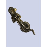 Messing Schlangendame Türgriff | Naag Kanya Schlangenkönigin 9'' Zoll Türzug von LittletalesCreations