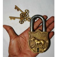Messing Welpe Hund Vorhängeschloss | Sicherheitstürschloss Mit 02 Schlüsseln Animal Design Bolt von LittletalesCreations