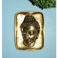 Ruhende Buddha Tür Deko-Prunkstück | Massive Messing Spirituelle Lehrer Wandbehang Idol Perfektes Geschenk Für Festival-Anlässe von LittletalesCreations