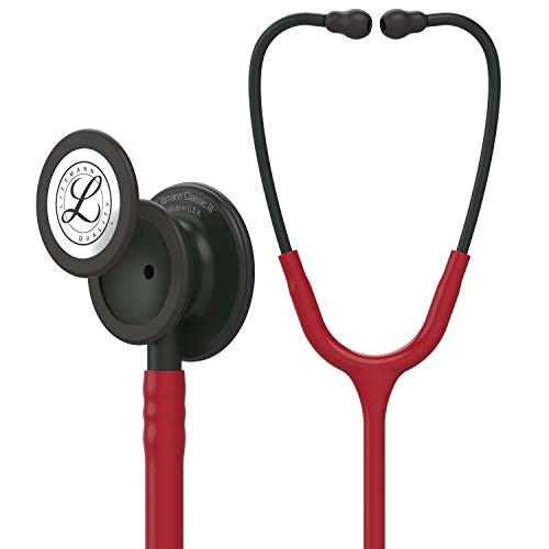 3M™ Littmann® Classic III™ Stethoskop zur Überwachung mit Kostenlos Lasergravur (Burgund - Mattschwarz - 5868) von 3M Littmann