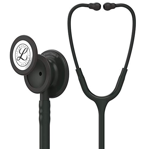 3M™ Littmann® Classic III™ Stethoskop zur Überwachung mit Kostenlos Lasergravur (Schwarz - Mattschwarz - 5803) von 3M Littmann