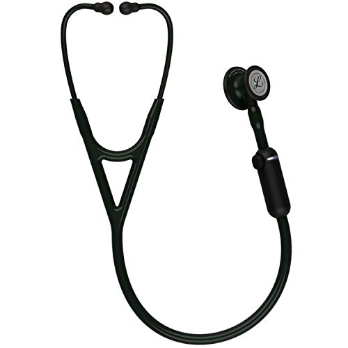 3M Littmann CORE Digital-Stethoskop (EU), 8490, Bruststück, Schlauch, Schlauchanschluss und Ohrbügel in Schwarz, 69 cm, 1 Stück von 3M Littmann