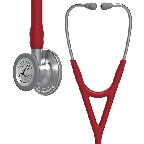 3M Littmann Cardiology IV Stethoskop zur Diagnose, burgunderroter Schlauch, 69 cm, 6184 von 3M Littmann