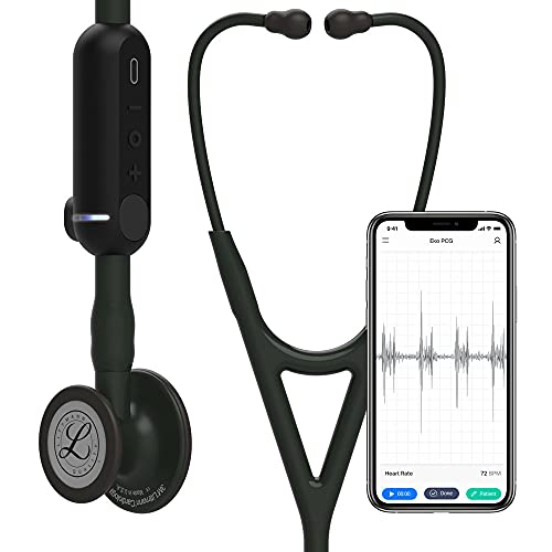 YFCACT 3M Littmann Core Digital-Stethoskop MIT Gravur Digitalstethoskop (Black Edition) von Littmann