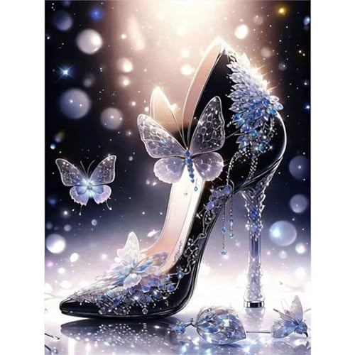 5D Diamond Painting Set,DIY Fantasie Schmetterling High Heels Diamant Painting Bilder für Erwachsene Kinder,Voll Cross Stickerei Diamant Malerei Kits für Wohnzimmer Büro Wand Dekor Runder,20x50 cm 5D Diamond Painting Set,DIY Fantasie Schmetterling High Heels Diamant Painting Bilder für Erwachsene Kinder,Voll Cross Stickerei Diamant Malerei Kits für Wohnzimmer Büro Wand Dekor Runder,20x50 cm von Lituor