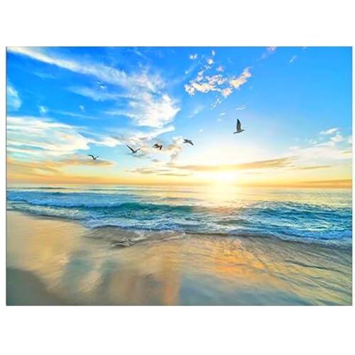 5D Diamond Painting Set,DIY Sonnenaufgang Meer Ozean Diamant Painting Bilder für Erwachsene Kinder,Vollbohrer Cross Stickerei Diamant Malerei Kits für Wohnzimmer Büro Wand Dekor Rundbohrer,90x120cm 5D Diamond Painting Set,DIY Sonnenaufgang Meer Ozean Diamant Painting Bilder für Erwachsene Kinder,Vollbohrer Cross Stickerei Diamant Malerei Kits für Wohnzimmer Büro Wand Dekor Rundbohrer,90x120cm von Lituor