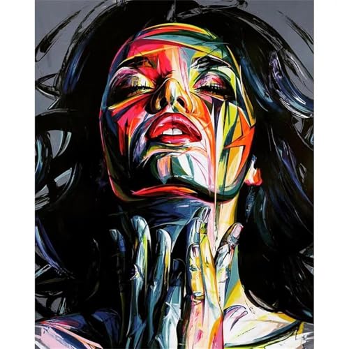 Lituor Graffiti-Frau Malen nach Zahlen für Erwachsene,DIY Handgemalt Ölgemälde-Set auf Leinwand mit Pinseln und Acrylpigment für Kinder Anfänger Kunst für Heimdekoration Geschenk mit Rahmen,60x75cm Lituor Graffiti-Frau Malen nach Zahlen für Erwachsene,DIY Handgemalt Ölgemälde-Set auf Leinwand mit Pinseln und Acrylpigment für Kinder Anfänger Kunst für Heimdekoration Geschenk mit Rahmen,60x75cm von Lituor