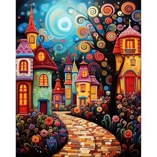 Malen nach Zahlen Erwachsene,Cartoon-Landschaftshaus Malen Nach Zahlen Set Kinder Anfänger DIY Digital Ölgemälde Kits auf Leinwand mit Pinseln und Acrylpigment ohne Rahmen für Home Wall Decor 30x40cm Malen nach Zahlen Erwachsene,Cartoon-Landschaftshaus Malen Nach Zahlen Set Kinder Anfänger DIY Digital Ölgemälde Kits auf Leinwand mit Pinseln und Acrylpigment ohne Rahmen für Home Wall Decor 30x40cm von Lituor