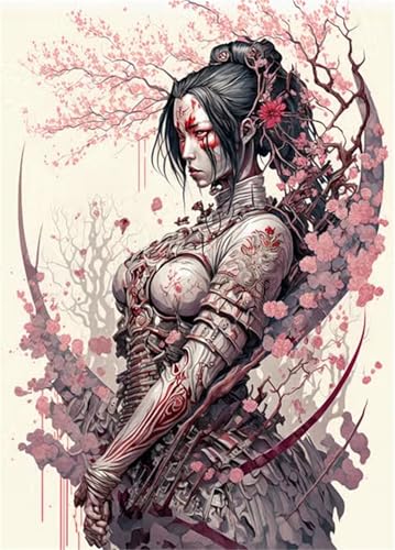 Malen nach Zahlen Erwachsene,Japanische Samurai-Frau Malen Nach Zahlen Set Kinder Anfänger DIY Digital Ölgemälde Kits auf Leinwand mit Pinseln und Acrylpigment ohne Rahmen für Home Wall Decor 40x50cm Malen nach Zahlen Erwachsene,Japanische Samurai-Frau Malen Nach Zahlen Set Kinder Anfänger DIY Digital Ölgemälde Kits auf Leinwand mit Pinseln und Acrylpigment ohne Rahmen für Home Wall Decor 40x50cm von Lituor