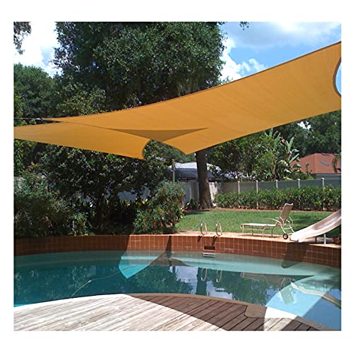 Rectangle Sun Shade Sail 3x5m Water Resistant Sunblock Shade Cloth Garden Sunscreen Awning Canopy UV Block with Free Rope for Patio Outdoor Balcony Gazebo Pergola - Sand von LiuGUyA