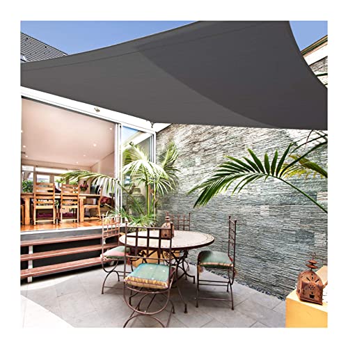 Sun Shade Sail, 2m X 3m Rectangle Waterproof Awning Canopy with 4 Free Ropes Polyester Oxford Cloth Sun Shade Cover 98% UV Block for Garden Patio Outdoor Yard Balcony, Grey von LiuGUyA