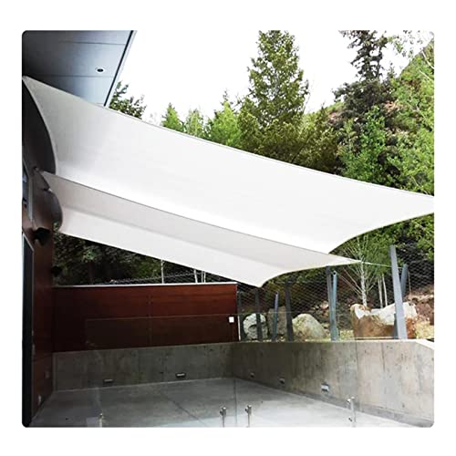 Sun Shade Sail White Rectangle Canopy Sunshade Net Waterproof UV Block Awning for Yard Patio Lawn Garden Outdoor Carport Swimming Pool Pergola 2x5m 3x6m 4x8m von LiuGUyA