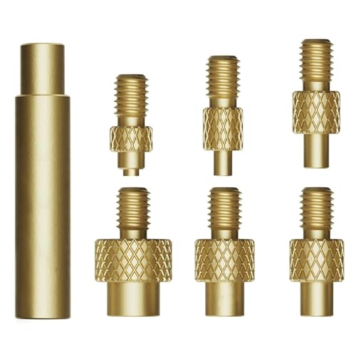 7 STK Lötspitzen Einschmelzhilfe für Gewindeeinsätze, Lötkolben Spitzen für Einschmelzmuttern, 3D Drucker Zubehör für Weller ST Serie 900M/T18 Lötspitzen, M2 M2.5 M3 M4 M5 M6 M8, mit Adapter von LiuHancsqd