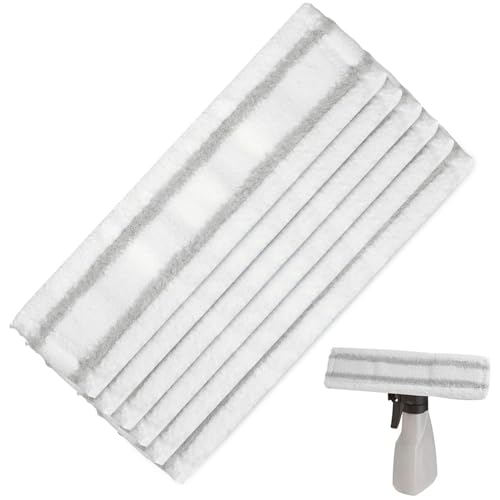 Ersatzpads für Kärcher Fenstersauger Zubehör, 6 STK für Kärcher Fensterreiniger Ersatzteile, Mikrofaser Wischbezug Fenstersauger Pads Wischmopppad für Karcher WV1 Plus Premium von LiuHancsqd