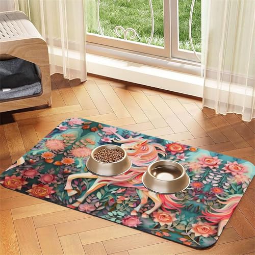 40 x 60 cm rosa Papierschnitt Einhorn Druck Haustier saugfähige Futtermatte – schnell trocknendes Futterpad/Leder-Tischset, für Hund Katze Futternapf Wasser 40 x 60 cm rosa Papierschnitt Einhorn Druck Haustier saugfähige Futtermatte – schnell trocknendes Futterpad/Leder-Tischset, für Hund Katze Futternapf Wasser von LiuMng