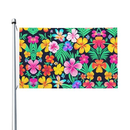 90 x 150 cm bunte Blumen-Flaggen, farbecht, für Innen- und Außenbereich, mit Metallösen, für Zuhause, Urlaubsdekoration 90 x 150 cm bunte Blumen-Flaggen, farbecht, für Innen- und Außenbereich, mit Metallösen, für Zuhause, Urlaubsdekoration von LiuMng