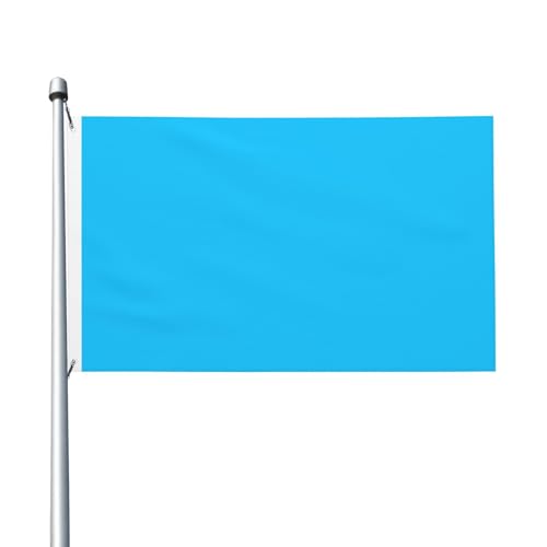 90 x 150 cm große, einfarbige hellblaue Druckflaggen – farbechte Banner für Innen- und Außenbereich, mit Metallösen, für Zuhause, Urlaubsdekoration 90 x 150 cm große, einfarbige hellblaue Druckflaggen – farbechte Banner für Innen- und Außenbereich, mit Metallösen, für Zuhause, Urlaubsdekoration von LiuMng