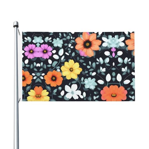 90 x 150 cm große, schöne bunte Blumen-Flaggen, farbecht, für Innen- und Außenbereich, mit Metallösen, für Zuhause, Urlaubsdekoration 90 x 150 cm große, schöne bunte Blumen-Flaggen, farbecht, für Innen- und Außenbereich, mit Metallösen, für Zuhause, Urlaubsdekoration von LiuMng