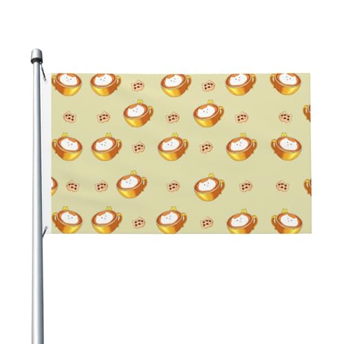 90 x 150 cm große Cartoon-Katzen-Flaggen – farbechte Banner für Innen- und Außenbereich, mit Metallösen, für Zuhause, Urlaubsdekoration 90 x 150 cm große Cartoon-Katzen-Flaggen – farbechte Banner für Innen- und Außenbereich, mit Metallösen, für Zuhause, Urlaubsdekoration von LiuMng