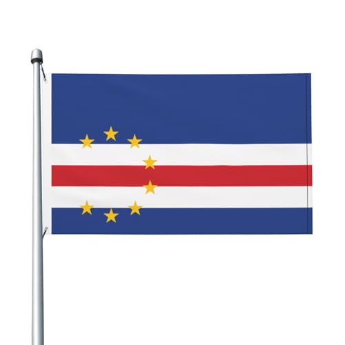 90 x 150 cm große Flagge von Kapverden, farbechte Banner für Innen- und Außenbereich, mit Metallösen, für Zuhause, Urlaubsdekoration 90 x 150 cm große Flagge von Kapverden, farbechte Banner für Innen- und Außenbereich, mit Metallösen, für Zuhause, Urlaubsdekoration von LiuMng