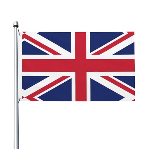 90 x 150 cm große britische Flagge, farbecht, für Innen- und Außenbereich, Banner, mit Metallösen, für Zuhause, Urlaubsdekoration 90 x 150 cm große britische Flagge, farbecht, für Innen- und Außenbereich, Banner, mit Metallösen, für Zuhause, Urlaubsdekoration von LiuMng