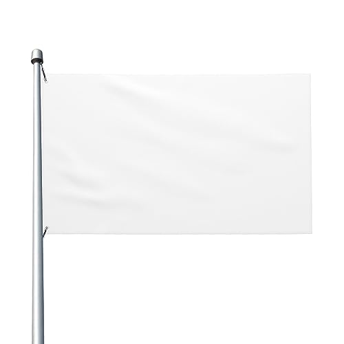 90 x 152 cm große, einfarbige weiße Druckflaggen – farbechte Banner für Innen- und Außenbereich, mit Metallösen, für Zuhause, Urlaubsdekoration 90 x 152 cm große, einfarbige weiße Druckflaggen – farbechte Banner für Innen- und Außenbereich, mit Metallösen, für Zuhause, Urlaubsdekoration von LiuMng