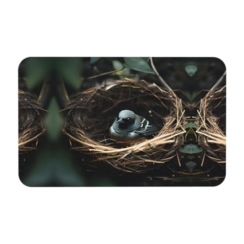 Badematte mit Vogelnest-Druck, Kieselgur-Motiv, saugfähig, Duschmatte, Badezimmerläufer, Teppich, Bodenmatte, passt unter die Tür Badematte mit Vogelnest-Druck, Kieselgur-Motiv, saugfähig, Duschmatte, Badezimmerläufer, Teppich, Bodenmatte, passt unter die Tür von LiuMng
