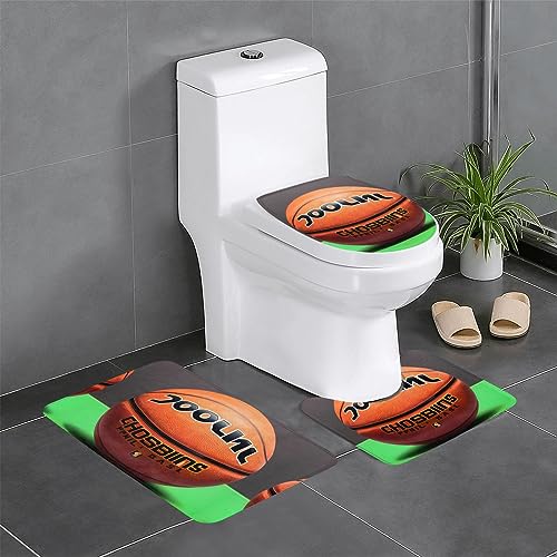 Badteppich-Set, 3-teilig, rutschfeste Badematten, WC-Deckelbezug, U-förmige Kontur, WC-Vorleger, Basketball-Hintergrunddruck Badteppich-Set, 3-teilig, rutschfeste Badematten, WC-Deckelbezug, U-förmige Kontur, WC-Vorleger, Basketball-Hintergrunddruck von LiuMng