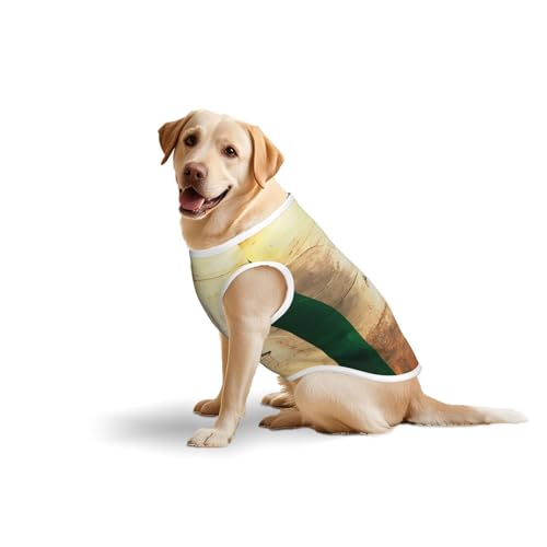 Baumwollweste, weich, leicht, Retro-Stil, irische Flagge, ärmelloses Tanktop für mittelgroße und große Hunde, Größe 5XL Baumwollweste, weich, leicht, Retro-Stil, irische Flagge, ärmelloses Tanktop für mittelgroße und große Hunde, Größe 5XL von LiuMng