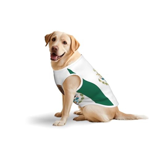 Baumwollweste für Haustiere, Größe XXL, weich, leicht, mit Flagge von Mexiko, ärmelloses Tanktop für mittelgroße und große Hunde von LiuMng