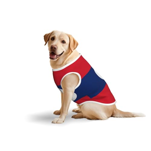 Baumwollweste mit Flagge von Laos, weich, leicht, mit Flagge von Laos, ärmelloses Tanktop für mittelgroße und große Hunde Baumwollweste mit Flagge von Laos, weich, leicht, mit Flagge von Laos, ärmelloses Tanktop für mittelgroße und große Hunde von LiuMng