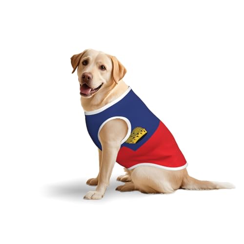 Baumwollweste mit der Flagge Liechtensteins – weiche, leichte T-Shirts, Flagge von Liechtenstein, ärmelloses Tanktop für mittelgroße und große Hunde Baumwollweste mit der Flagge Liechtensteins – weiche, leichte T-Shirts, Flagge von Liechtenstein, ärmelloses Tanktop für mittelgroße und große Hunde von LiuMng