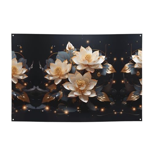 Böhmischer goldener Lotus, personalisierbar, Polyester, langlebig, einfach aufzuhängen, für Partys, Abschlussfeiern, Geburtstage Böhmischer goldener Lotus, personalisierbar, Polyester, langlebig, einfach aufzuhängen, für Partys, Abschlussfeiern, Geburtstage von LiuMng