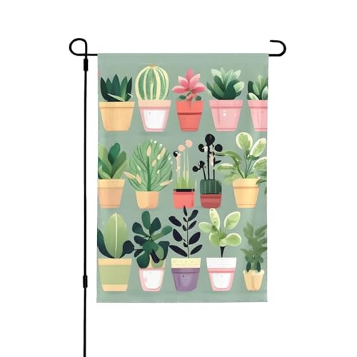 Bonsai-Pflanzendruck, doppelseitige Gartenflagge, farbecht, für den Urlaub, als Dekoration für den Hof, Willkommensschild, 31,8 x 45,7 cm Bonsai-Pflanzendruck, doppelseitige Gartenflagge, farbecht, für den Urlaub, als Dekoration für den Hof, Willkommensschild, 31,8 x 45,7 cm von LiuMng