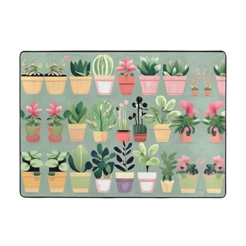Bonsai-Teppich mit Pflanzendruck, 203,2 x 147,3 cm, große Fläche, Flanellstoff, Fußmatte für Schlafzimmer, Büro, Badezimmer Bonsai-Teppich mit Pflanzendruck, 203,2 x 147,3 cm, große Fläche, Flanellstoff, Fußmatte für Schlafzimmer, Büro, Badezimmer von LiuMng