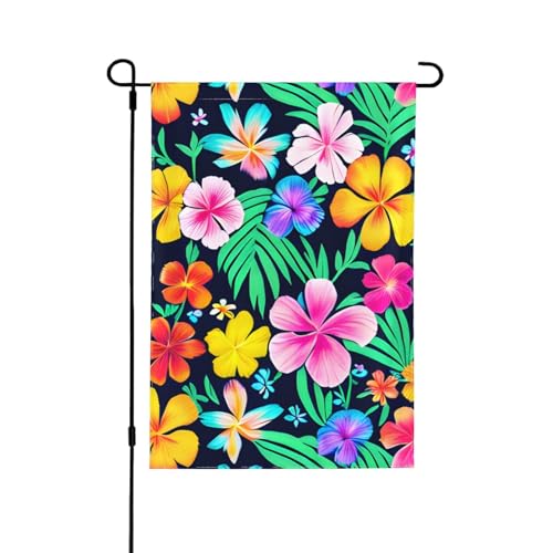 Bunte Blumen Druck doppelseitige Gartenflagge – farbecht, Feiertagsbanner für Hofdekoration, Willkommensschild, 31,8 x 45,7 cm Bunte Blumen Druck doppelseitige Gartenflagge – farbecht, Feiertagsbanner für Hofdekoration, Willkommensschild, 31,8 x 45,7 cm von LiuMng