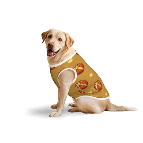 Buttered Bread Pets Baumwollweste – weiche, leichte T-Shirts, Butterbrot-Druck, ärmelloses Tanktop für mittelgroße und große Hunde von LiuMng