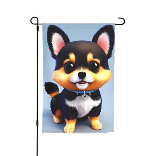 Card Love Fancy Puppy Gartenflagge, 30,5 x 45,7 cm, doppelseitige saisonale Outdoor-Flaggen, für Hof, Veranda, Party-Dekoration Card Love Fancy Puppy Gartenflagge, 30,5 x 45,7 cm, doppelseitige saisonale Outdoor-Flaggen, für Hof, Veranda, Party-Dekoration von LiuMng