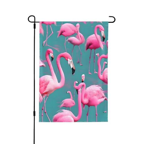 Doppelseitige Gartenflagge mit Flamingo-Motiv, farbecht, für den Urlaub, Dekoration, Willkommensschild, 31,8 x 45,7 cm Doppelseitige Gartenflagge mit Flamingo-Motiv, farbecht, für den Urlaub, Dekoration, Willkommensschild, 31,8 x 45,7 cm von LiuMng