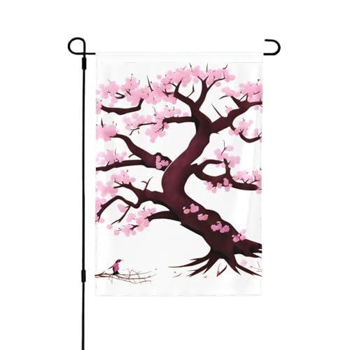 Doppelseitige Gartenflagge mit Kirschblüten-Baum-Druck, farbecht, für den Urlaub, für Hofdekoration, Willkommensschild, 31,8 x 45,7 cm Doppelseitige Gartenflagge mit Kirschblüten-Baum-Druck, farbecht, für den Urlaub, für Hofdekoration, Willkommensschild, 31,8 x 45,7 cm von LiuMng