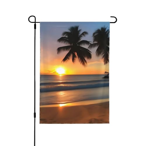 Doppelseitige Gartenflagge mit Sonnenuntergang-Motiv, farbecht, für den Urlaub, als Dekoration für den Hof, 31,8 x 45,7 cm Doppelseitige Gartenflagge mit Sonnenuntergang-Motiv, farbecht, für den Urlaub, als Dekoration für den Hof, 31,8 x 45,7 cm von LiuMng