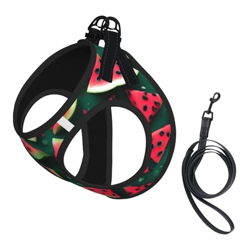 Dream Hundegeschirr und Leine, weiches Wassermelonen-Druck, verstellbares Netzgewebe, Welpengeschirr für kleine, kleine, große Hunde und Katzen Dream Hundegeschirr und Leine, weiches Wassermelonen-Druck, verstellbares Netzgewebe, Welpengeschirr für kleine, kleine, große Hunde und Katzen von LiuMng