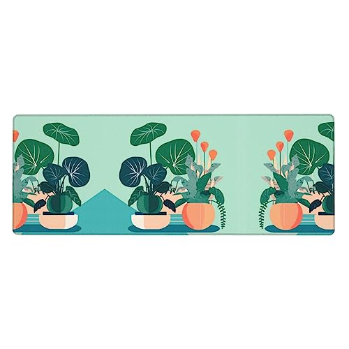 Erweitertes Gaming-Mauspad für den Innenbereich, Cartoon-Topfpflanzen-Druck, großes Mauspad, verdicktes Tastatur-Pad, Schreibtischunterlage, 80 x 30 cm, XL Erweitertes Gaming-Mauspad für den Innenbereich, Cartoon-Topfpflanzen-Druck, großes Mauspad, verdicktes Tastatur-Pad, Schreibtischunterlage, 80 x 30 cm, XL von LiuMng